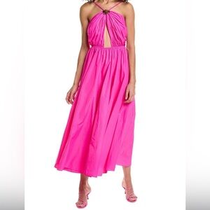 STAUD Danielle Hot Pink Dress